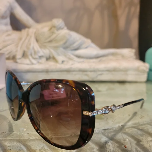 Tiffany Co TF4126 Sunglasses Infinity Havanah Cat Eye Luxury